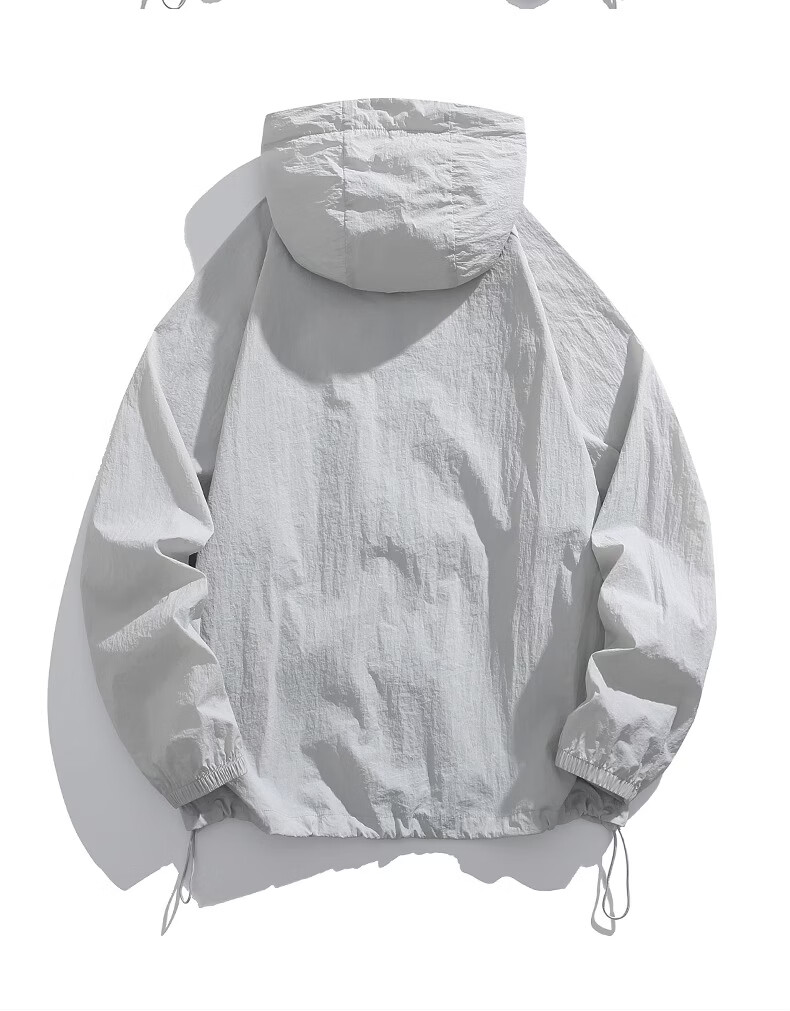 :CHOCOOLATE IT Unisex Couple Summer New Ice Silk Quick-Dry UV Protection Skin Jacket White S 12