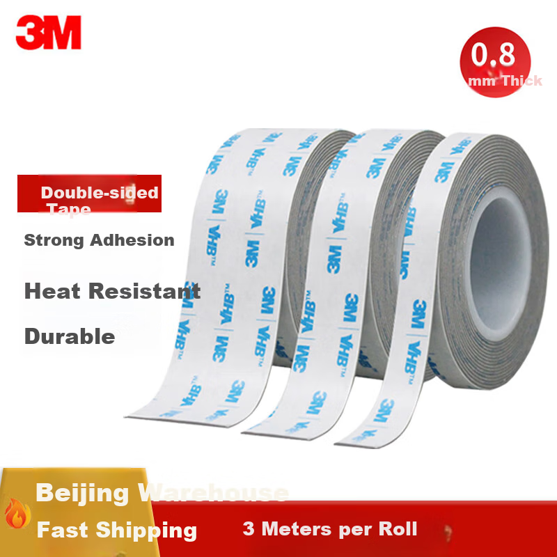 3M Double-Sided Strong Adhesive Waterproof Tape for Office/ETC/Student Stationery/Handicrafts 6608-GP 15MM*3M