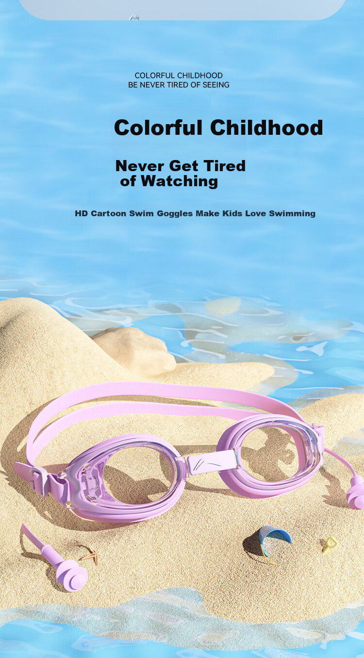 LI-NING Kids Girls One-Piece Swimsuit Surfing Suit Quick-Dry Sun Protection Training Swimwear Set with Goggles and Swim Cap 719 Purple Size 140 6