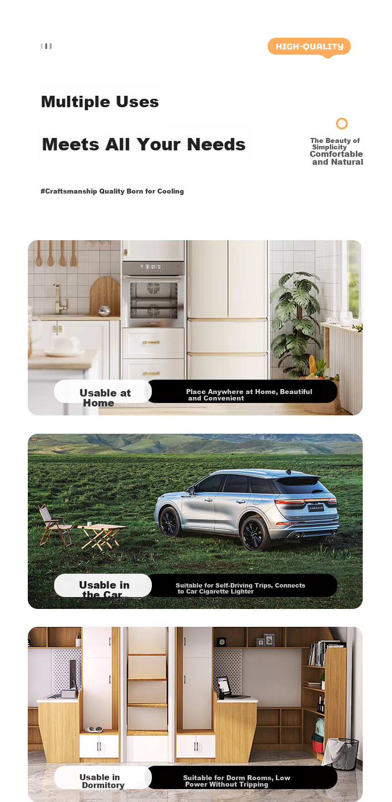 ChaoGuo Mini Refrigerator 26L Small Fridge Adjustable Temperature Dual Use for Car and Home Office Outdoor Travel Cooling and Freezing Freezer 12