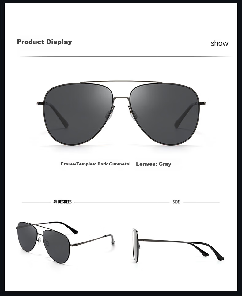 CAXMAN Pilot Sunglasses Men Polarized Nylon Fishing Driving Glasses Anti-Glare Frog Mirror GU1 13
