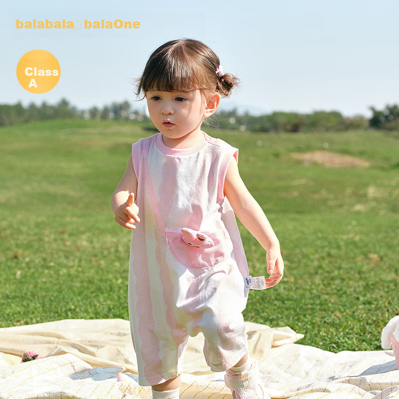 Balabala [balaOne] Baby Kids Romper Jumpsuit 2026 Summer Cute Fashionable