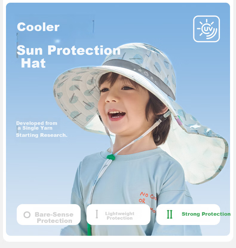 Kocotreekk Kids UV Protection Baby Neck Cover Sun Hat Gray M 8