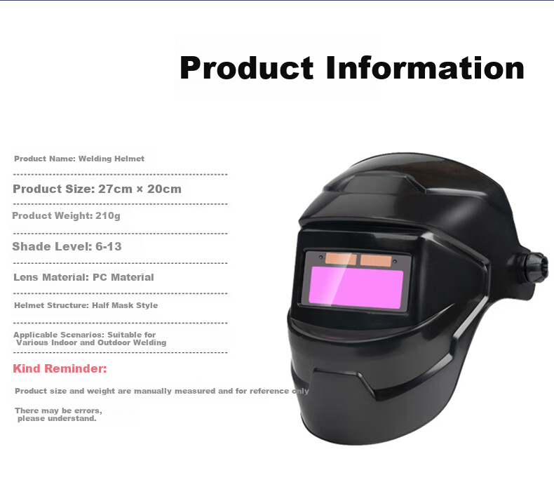 WOLSGIN Auto-Darkening Welding Helmet Welding Mask Protective Hood True Color Auto-Darkening Integrated Welding Helmet 11