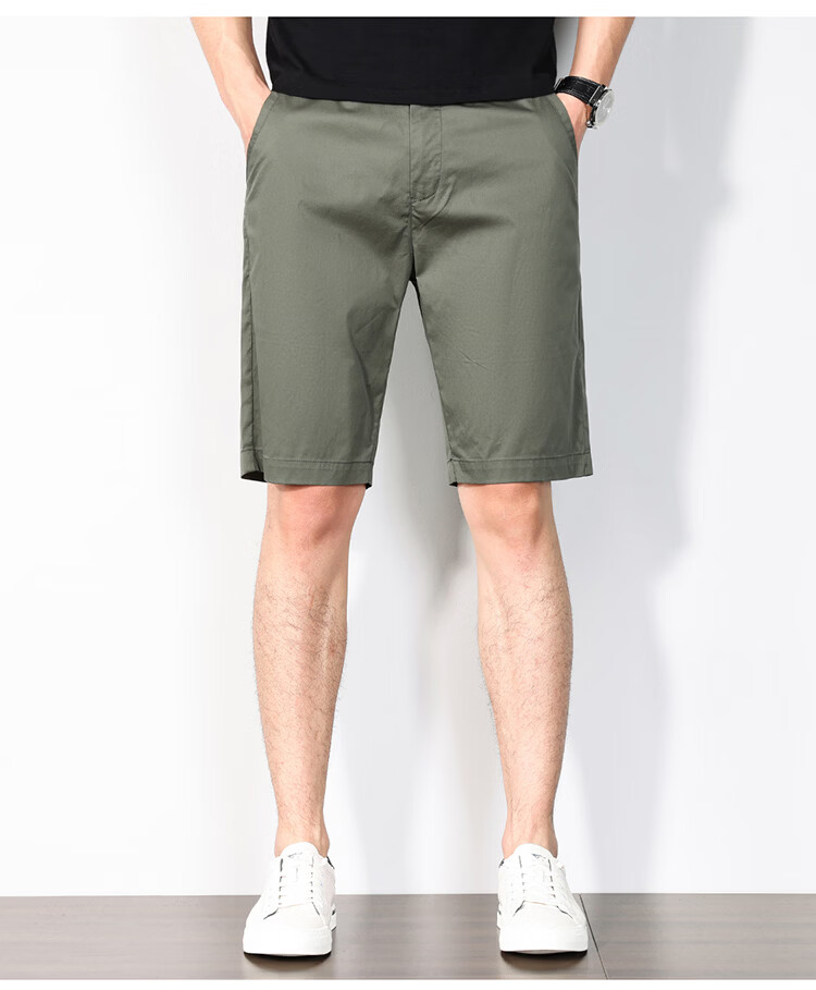 Hodo Men's Summer Fashion Simple Cotton Comfortable Breathable Versatile Five-Point Sports Work Shorts 18