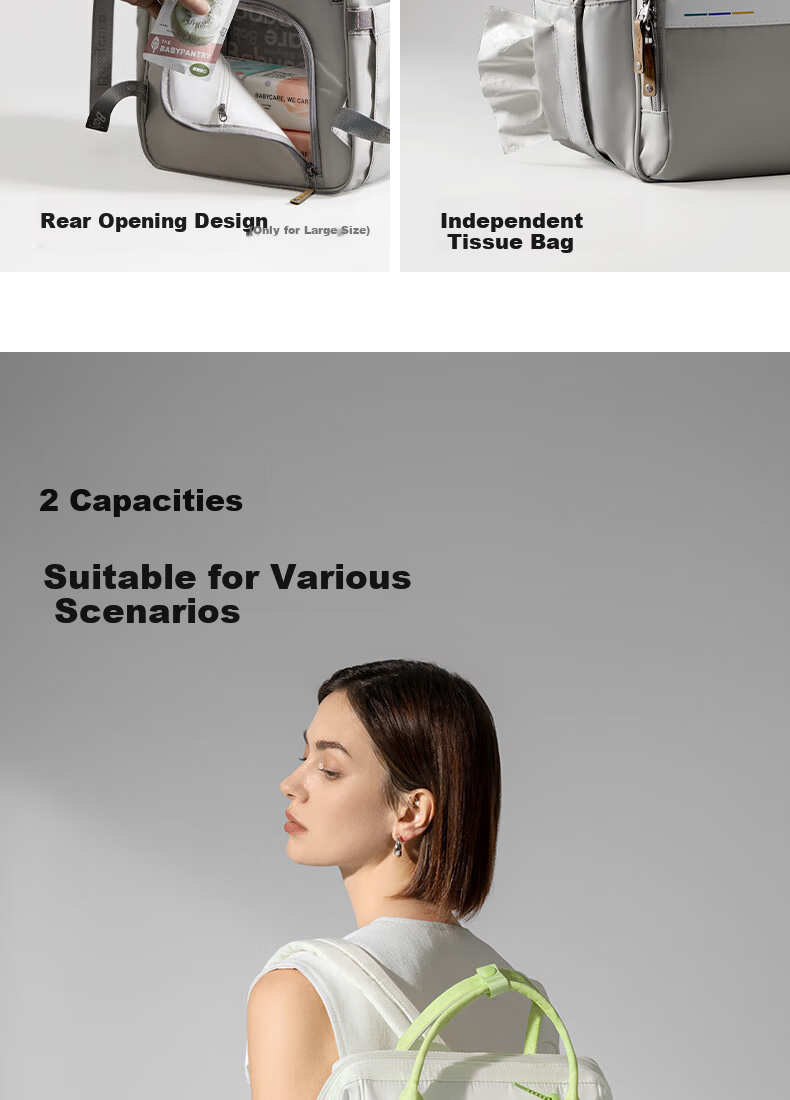 Babycare Travel Bag Business Trip Short Distance Outing Mommy Daddy Multi-Functional Fashion Portable Bag Future Dusk Yellow 7L 7