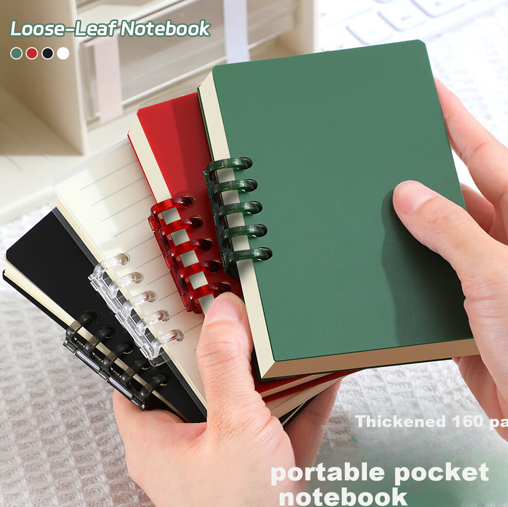 Faramon A7 4-Pack Mini Spiral Notebook Pocket Journal Simple Portable Vocabulary Exercise Notebook 1