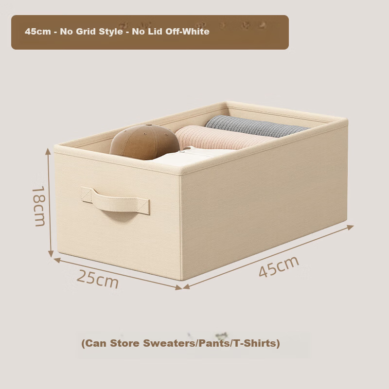 Jiaodu Clothes and Pants Storage Box with Compartments, Household Denim Layered Organizer, Underwear Storage Container, Storage Organizer Box