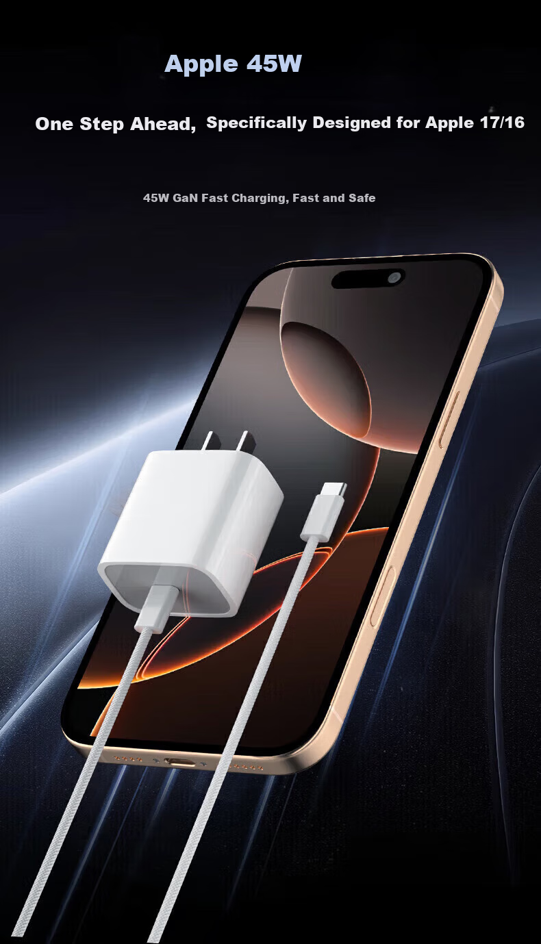 Stiger Compatible with Apple 18/17/16/15 Charger, PD30W GaN Fast Charging, for IPhone14/13promax12/11/8 Phones And IPad Tablets, Type-C Universal 5