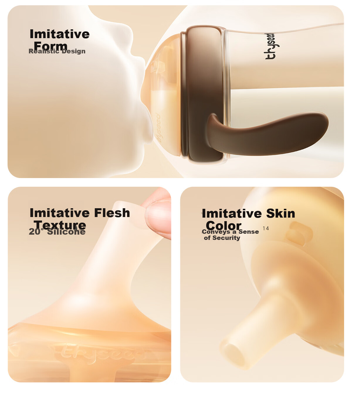 Shixi Straw Nipple [Special for Breastfeeding Bottle] (Gravity Ball Installable for 12 Months and Above) 9