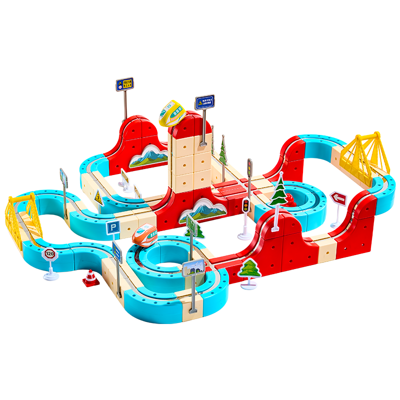Childhood Infinite Transformable Magnetic Track Children's Car Building Blocks Anti-Gravity Mini Train Magnetic Educational Toy for Boys and Girls
