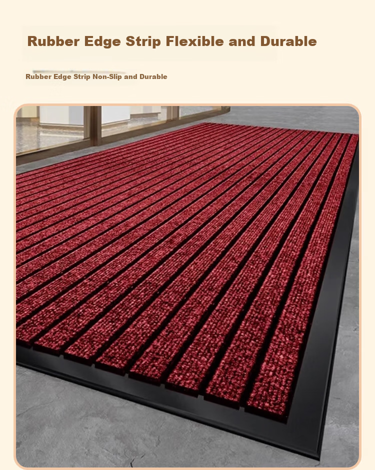 Jushi Memory Mall Entrance Door Mat Entryway Mat Commercial Office Floor Mat Customizable Striped 120x150cm Gray 3