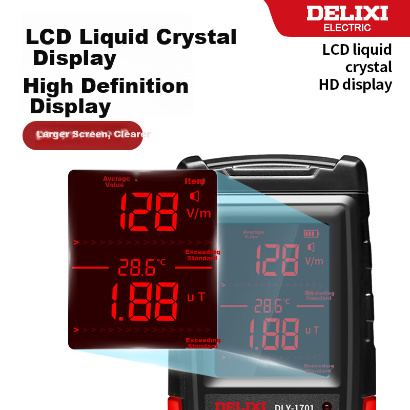 DELIXI ELECTRIC Electromagnetic Radiation Detector High-Precision Anti-Radiation Tester Home High-Frequency Monitor 1701