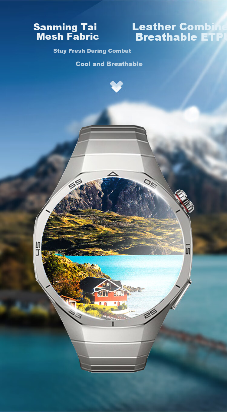 MSSM Instant Adhesive Tool 2-Pack for Huawei Watch GT5/4/3 Screen Protector Tempered Glass Film Full Coverage for GT5 46mm 4