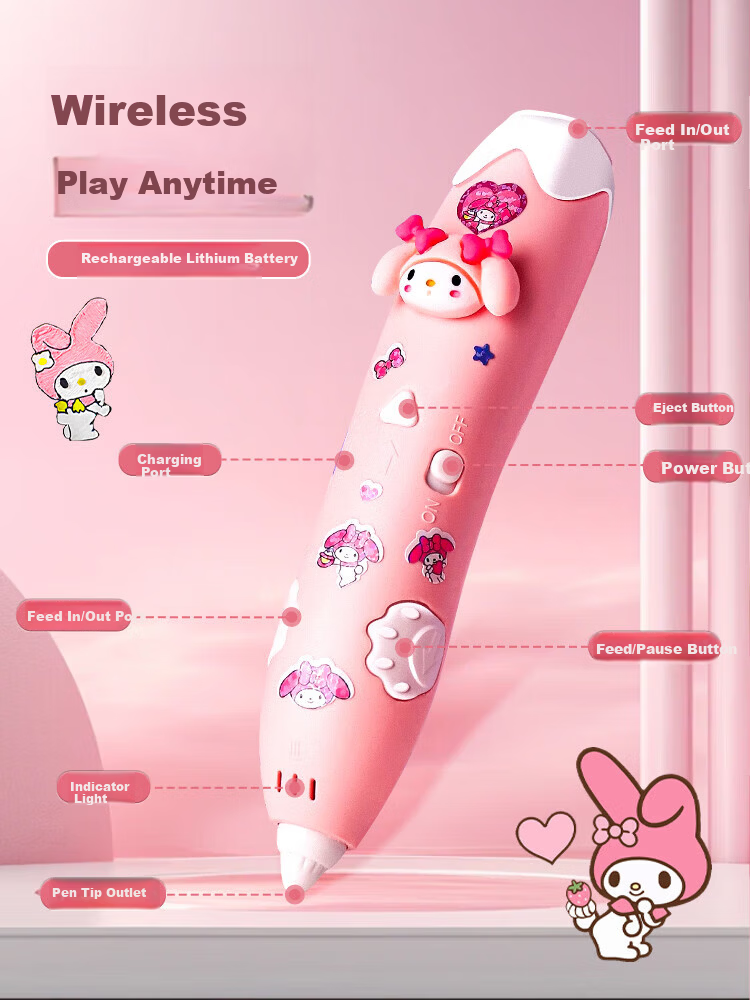 COODORA Low-Temperature 3D Printing Pen Toy for Girls Ages 3-6-10 Wireless 3D Drawing Pen Princess Glow-in-the-Dark Birthday Gift 5