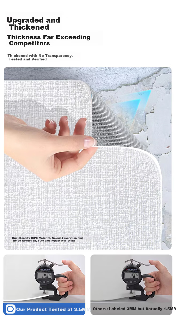 Qinghua Concealer Faux Tile Wall Stickers Thickened Moisture-Proof Anti-Collision Kitchen and Bathroom Waterproof Wallpaper Color Change Stick Light Gray 10 Pieces 9