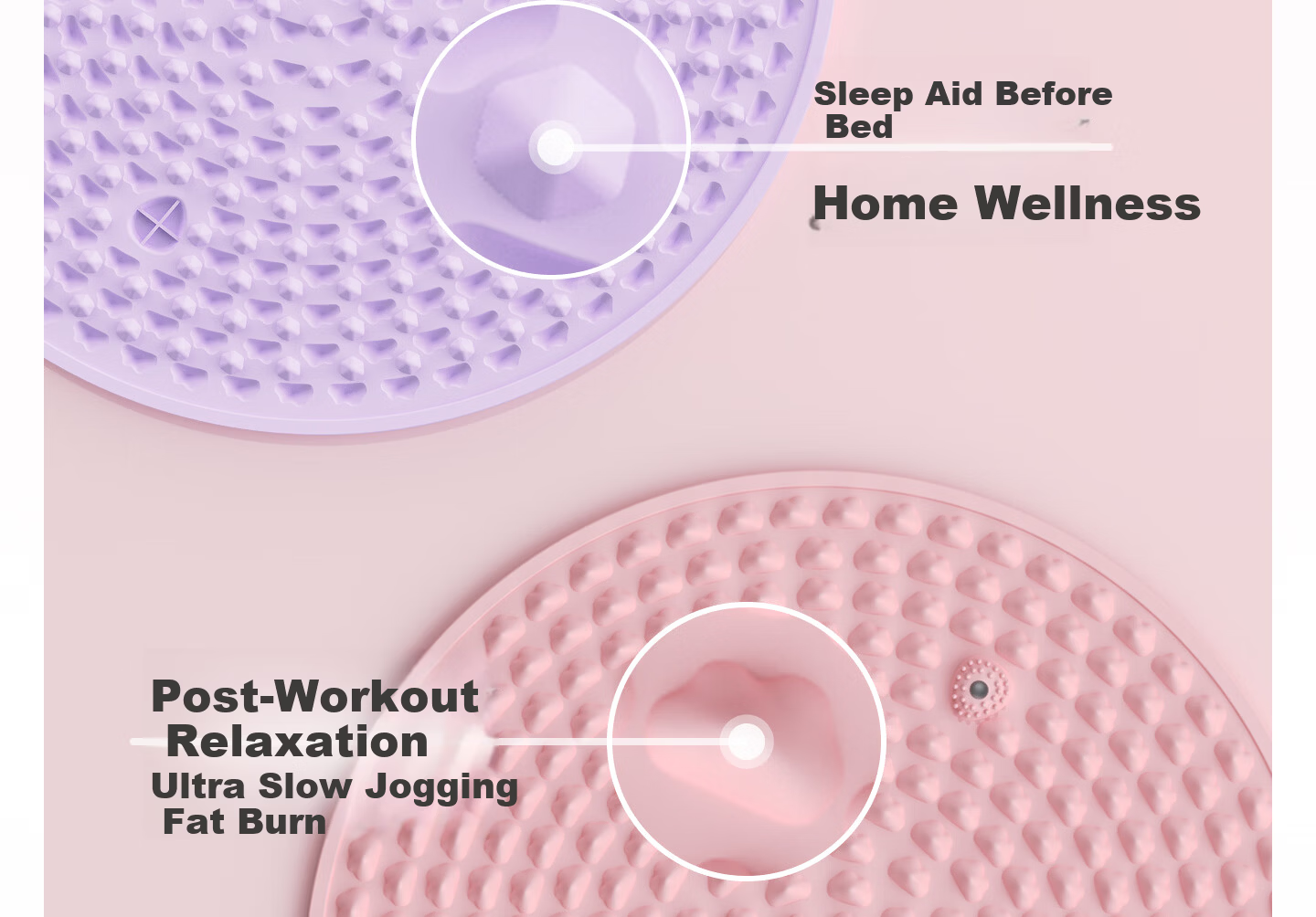 Keep Liquid Soft Silicone Acupressure Board Large Size Food Grade Ultra Slow Running Foot Massage Acupoint Toe Pressure Board Pro - Pink 29