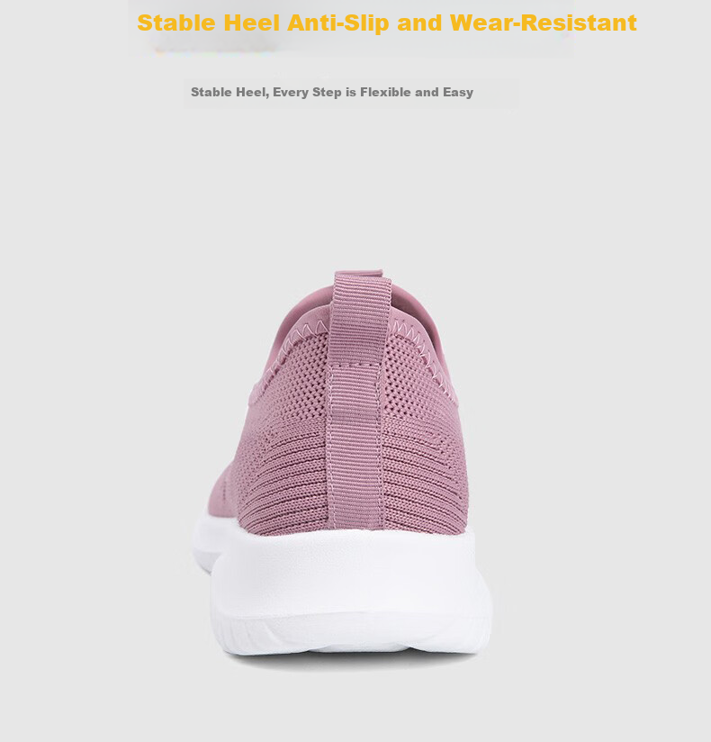 Warrior Official Mom Shoes Summer Women's Slip-On Elderly Soft Sole Walking Sports Casual Shoes Purple Size 37 10