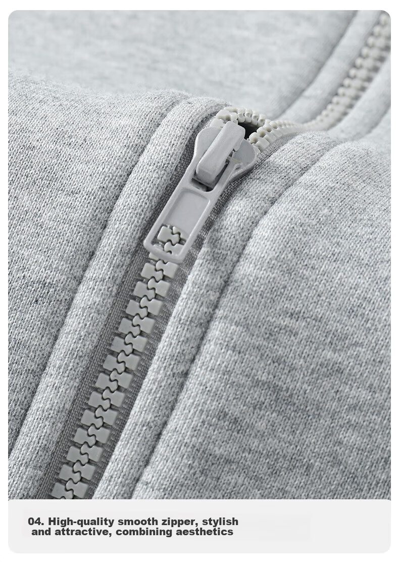 JEANSWEST LIFE Men's Hoodie, Zip-Up Jacket with Hood, Spring And Autumn Thick Breathable Zipper Top, Streetwear Trendy Clothing C 17