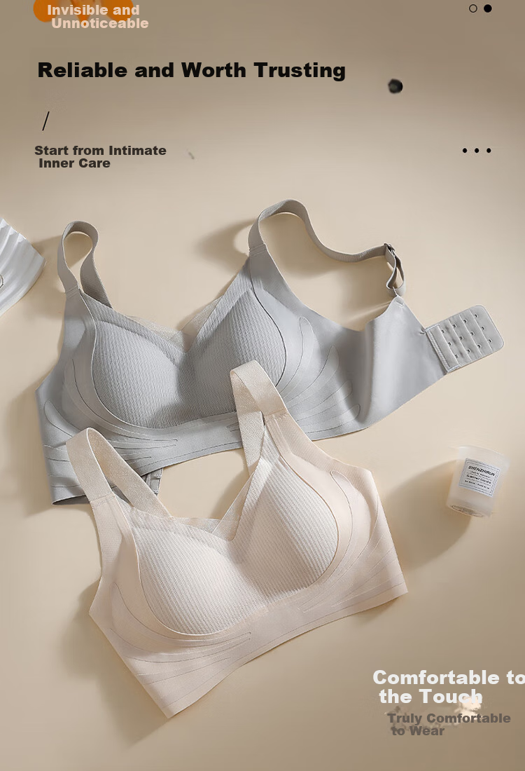 Urban Beauty Women's Lace Wireless Bra Large Cup Minimizing Shaping Bra Spring Summer New 14