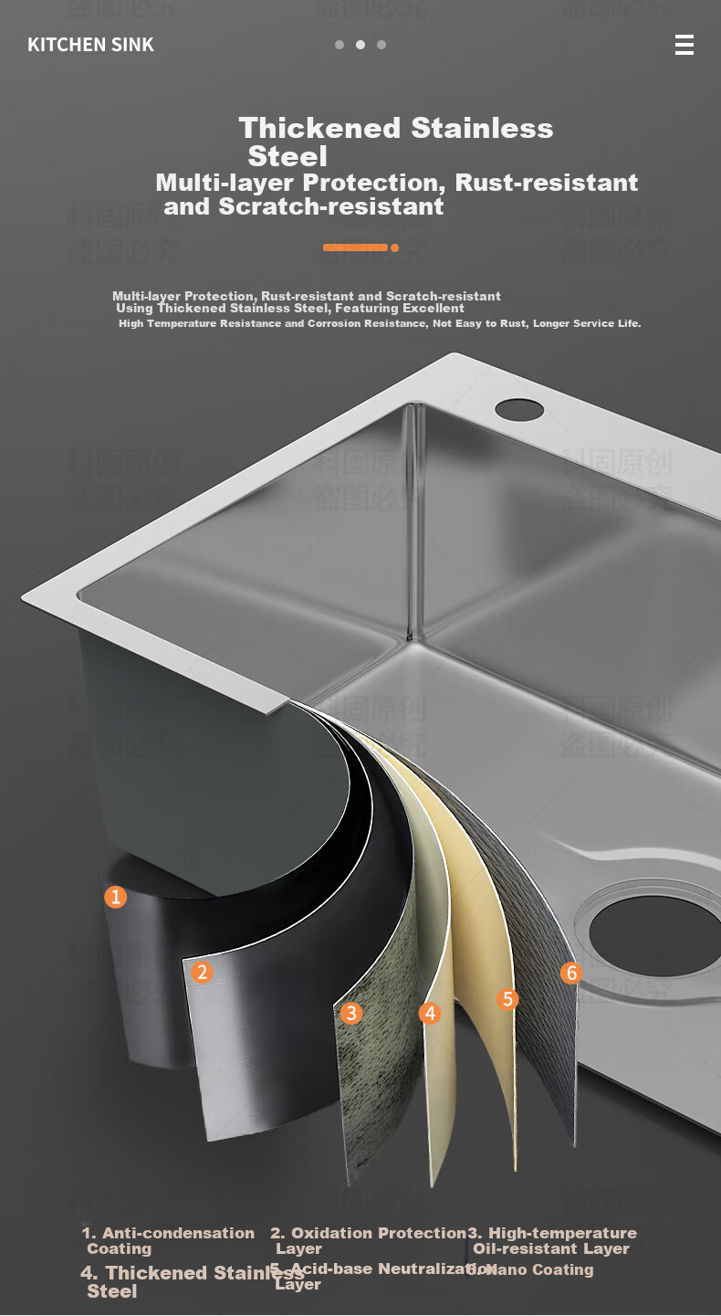 KEGOO Large Single Bowl Stainless Steel Kitchen Sink Vegetable Washing Basin Integrated Small Size K8032 3