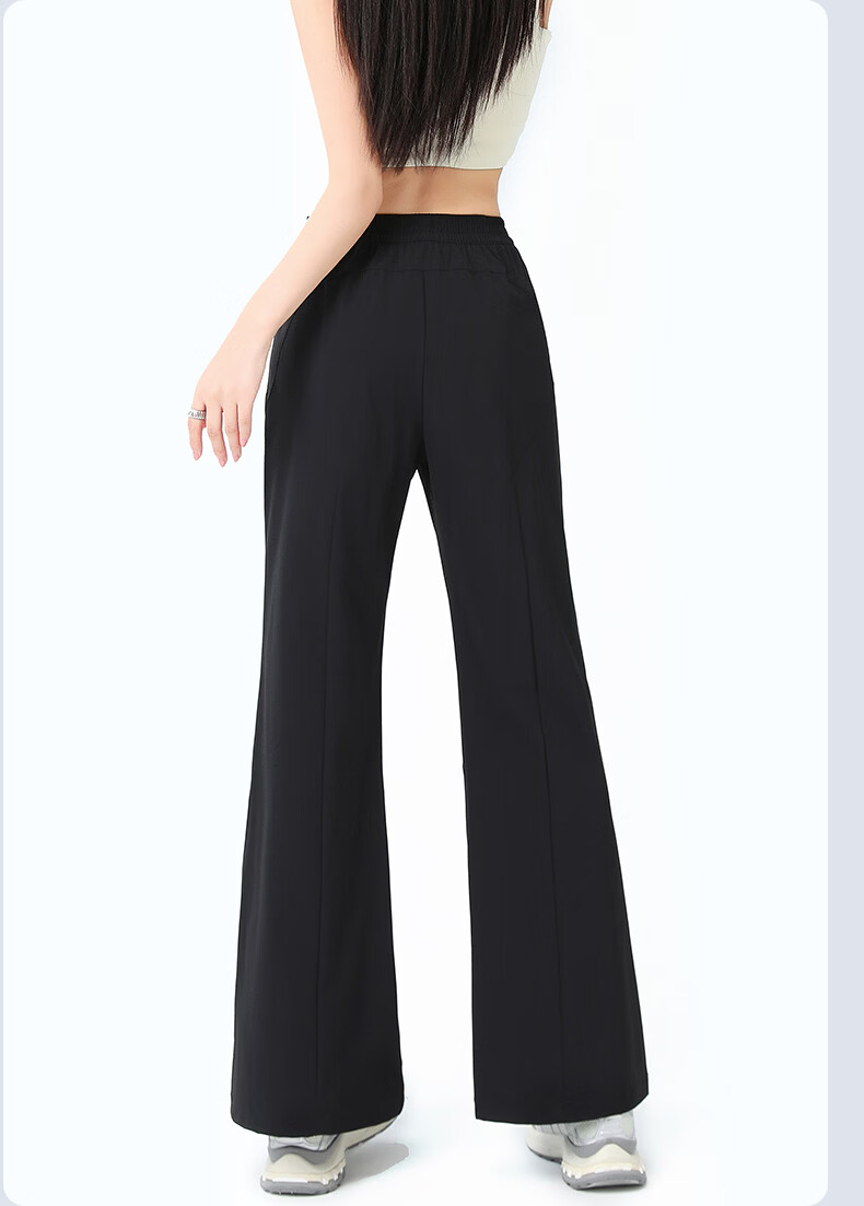 Langsha Paratrooper Work Pants Women Spring Summer High Waist Slight Flare Straight Leg Stretch Water-Repellent Casual Flared Hiking Trousers 23