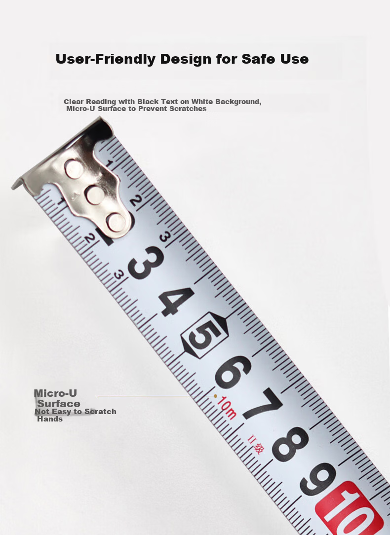 BERRYLION Ultra-Compact Steel Tape Measure Thickened Household Tape Measure Box Tape 10m x 25mm High Precision Ruler 5
