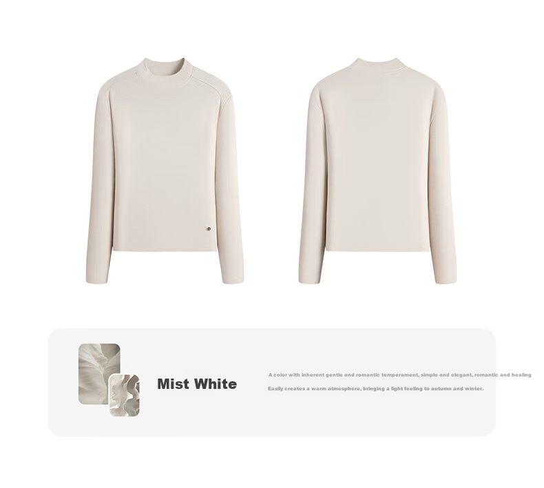 Navigare Small Sailboat Solid Slim Fit Base Shirt Spring Autumn Women's Long Sleeve T-Shirt Versatile Lightweight Top 2335055502 13
