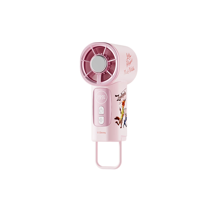 Disney Ice Cooling Small Fan High Wind Power Long Battery Life Handheld Mini Portable Outdoor Travel USB Rechargeable Fan Student Dorm Office Desktop Y51 Judy