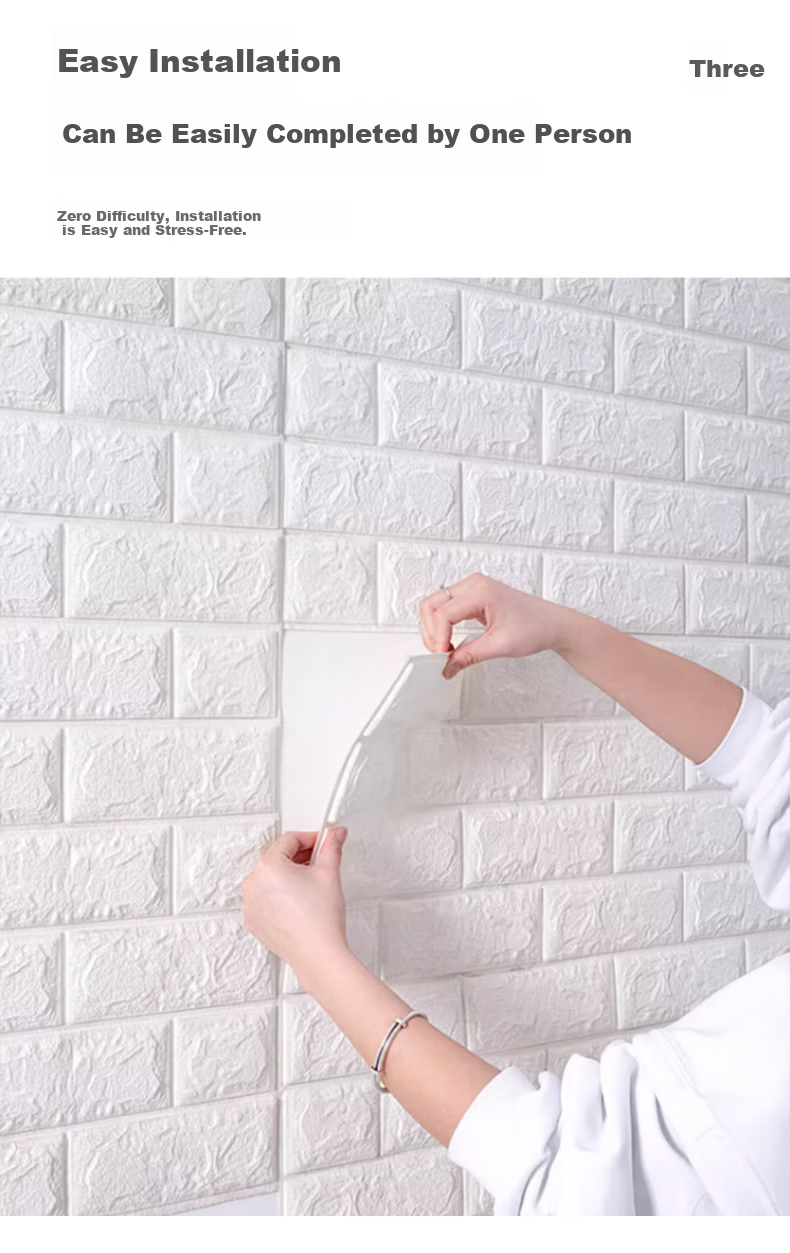 Cuttlefish Anti-Collision Wall Sticker Thickened 70x70cm 3-Pack Waterproof Tatami Soft Wall Panel for Bedside Wall Protection 5