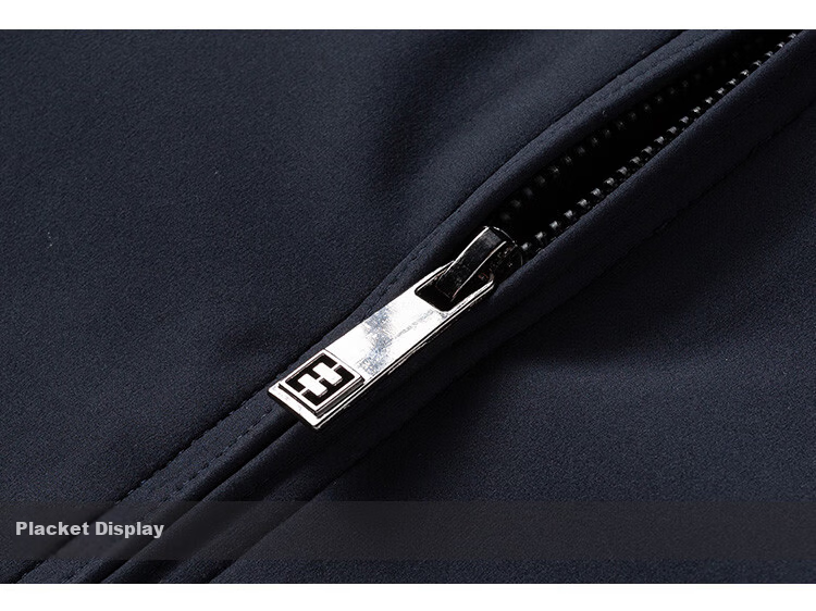 ROMON Men's Spring and Autumn Classic Executive Solid Color Business Casual Jacket LM1Z266H9528 7