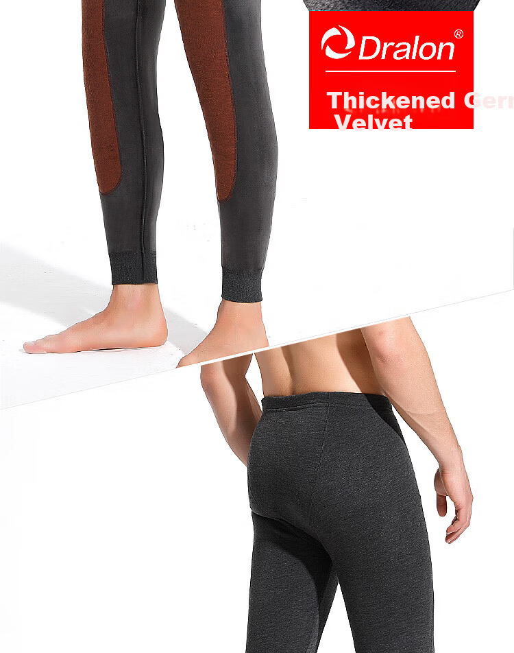 Pierre Cardin Men's Thermal Pants Wool Silk Knee Protection Fleece Lined Thickened Cotton Autumn Long Johns Northeast Cold-Resistant Underwear 15