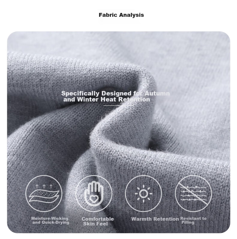 ROMON Men's Sweater Autumn Winter Comfortable Skin-friendly Casual Versatile Warm High-end Knitted Base Shirt 3977 Black M 3