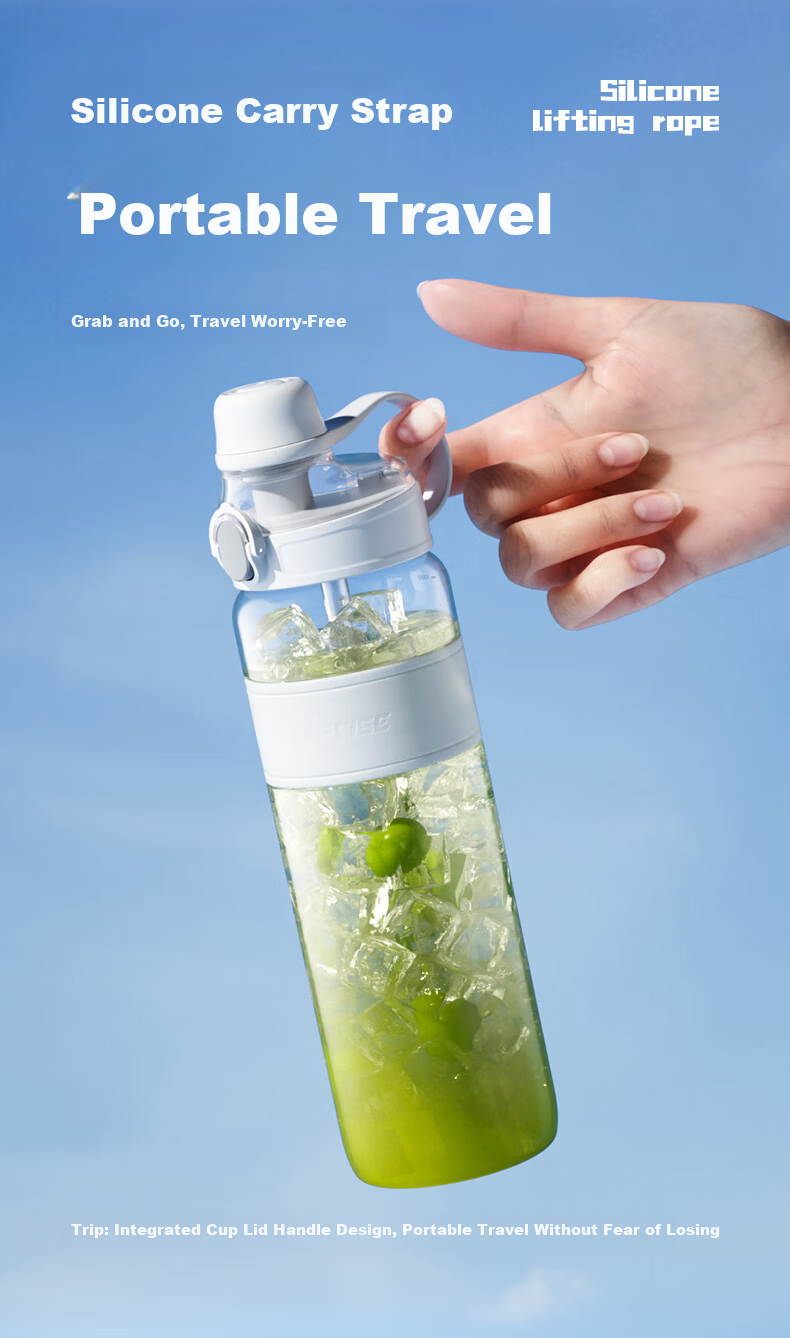 JOER BABU Kids Water Bottle Summer Straw Cup Girls Large Capacity Outdoor Portable Drinking Cup for School Algae Green 600ml 9