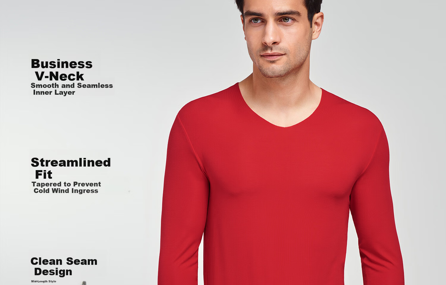 AIMER MEN Men's Thermal Base Layer Set Modal Seamless NS74J471 Dark Blue 185 15