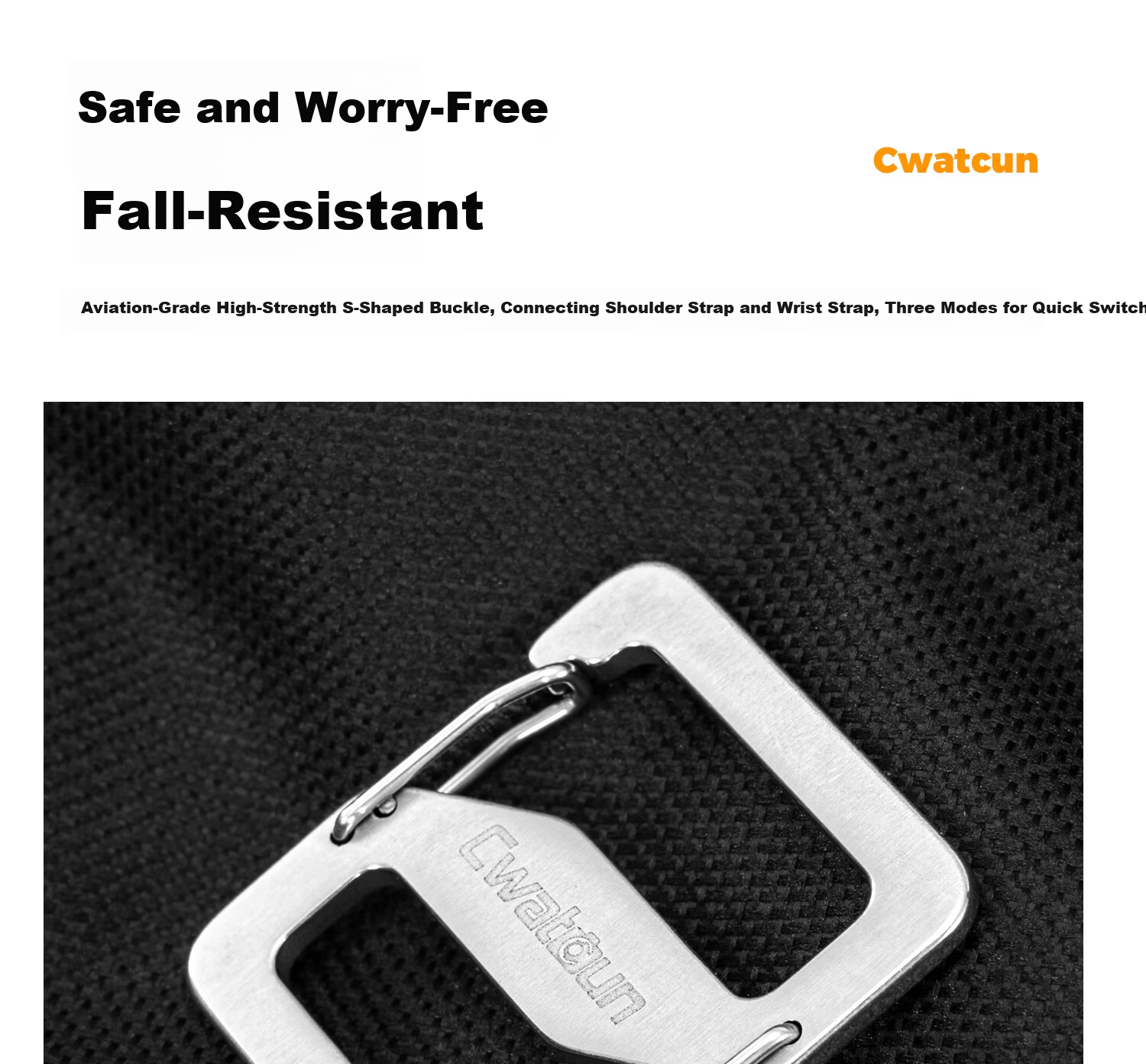 CWATCUN Kaden Camera Shoulder Strap Wrist Strap 3-in-1 Quick Release Buckle Crossbody Neck Strap for Sony Canon Fuji Nikon 16