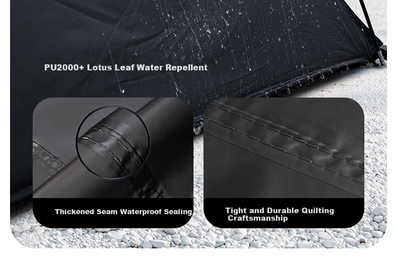 Black Dog Outdoor Large Dome Tent, Quick Assembly Sunshade Spherical Canopy, Gers, Pavilion, Expandable Dome Body 20