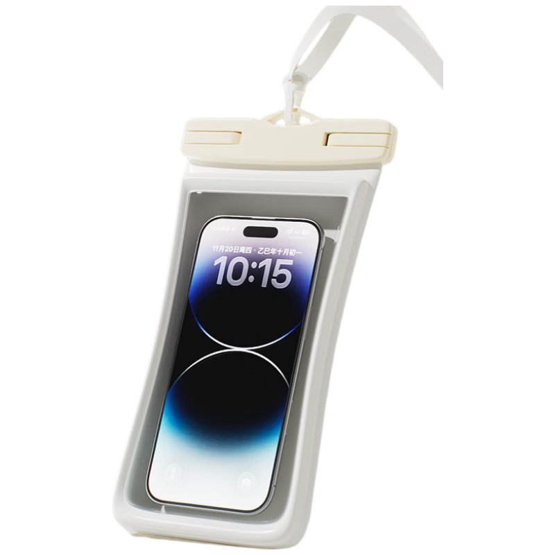 Youyou Waterproof Phone Pouch Touchscreen Compatible Diving Snorkeling Rafting Swimming Sealed Waterproof Case 96600 Pearl White