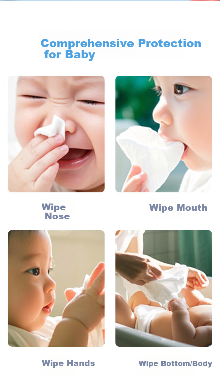 Yichu Baby Soft Tissues, 5-Ply Extra Large And Thick, 72 Sheets Per Pack, 4 Packs, Moisturizing Cream Paper, Gentle on Skin, Xiao Xiaomiao Zate 9