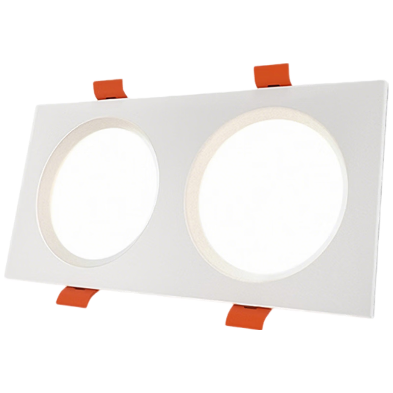 CARE LED Double-Head Grid Downlight 22x12cm 16W Cool White Corridor Grid Ceiling Minimalist Downlight White Shell