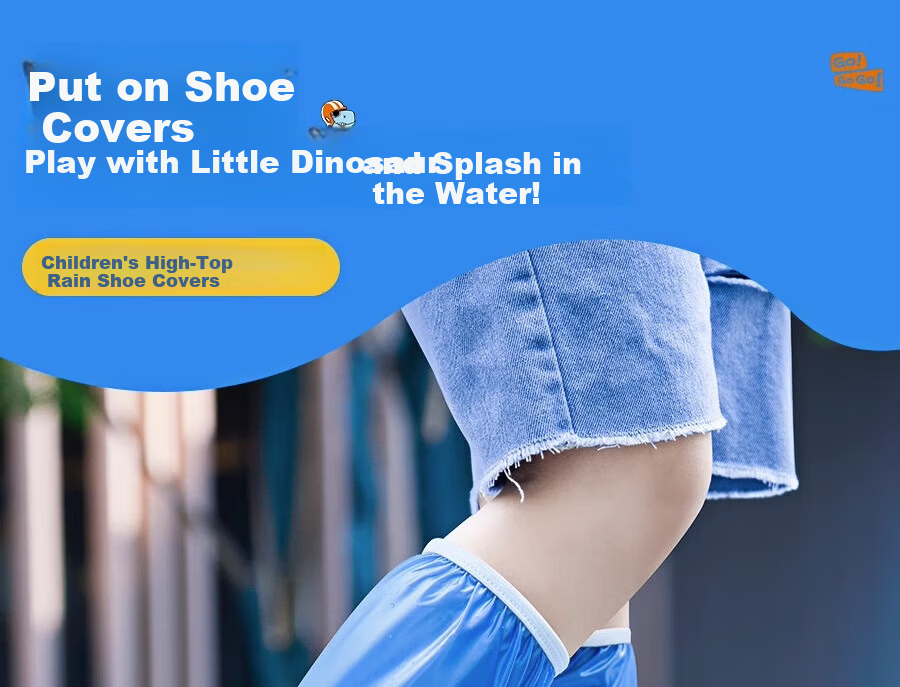 Zhengyu Children's Waterproof Non-Slip Rain Shoe Covers Thickened Rainproof Overshoes for Boys and Girls Elementary School Students 1