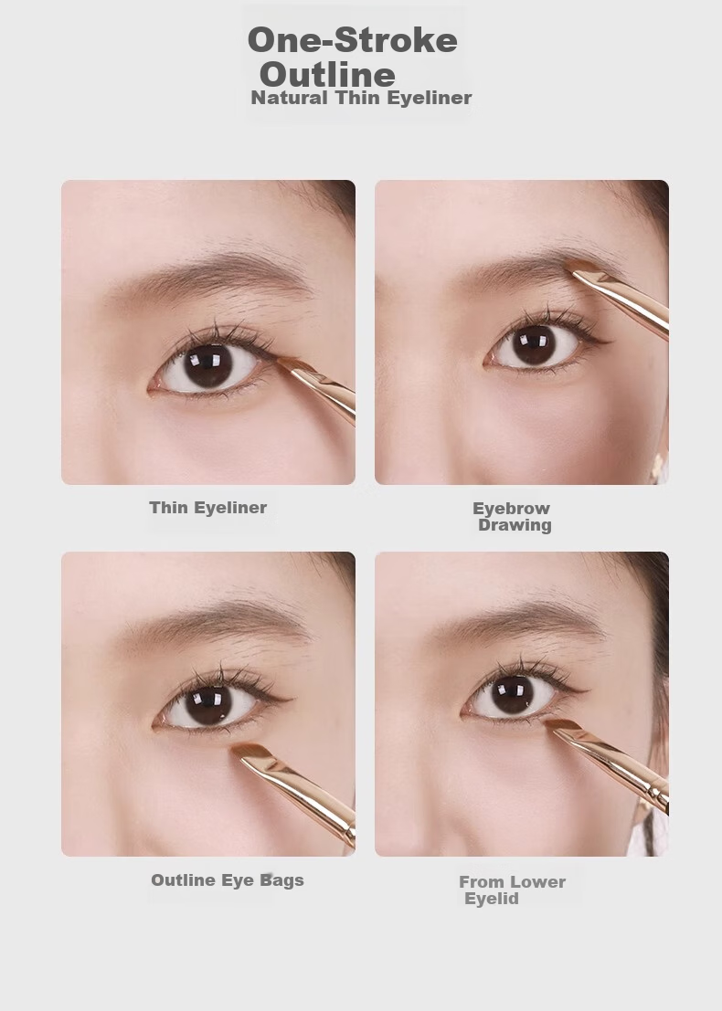 MSQ Golden Sickle Eyeliner Brush Eye Bag Brush Eyelid Brush Eyebrow Powder Brush Ultra-thin Brush Head 5