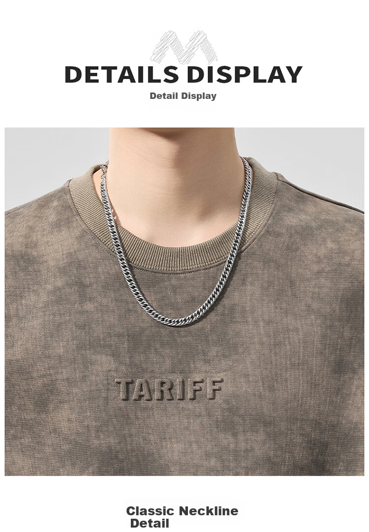 MARK FAIRWHALE Men's Sweatshirt Spring Autumn Trendy Loose Jacket Casual Base Shirt Top Dark Gray 5XL 13