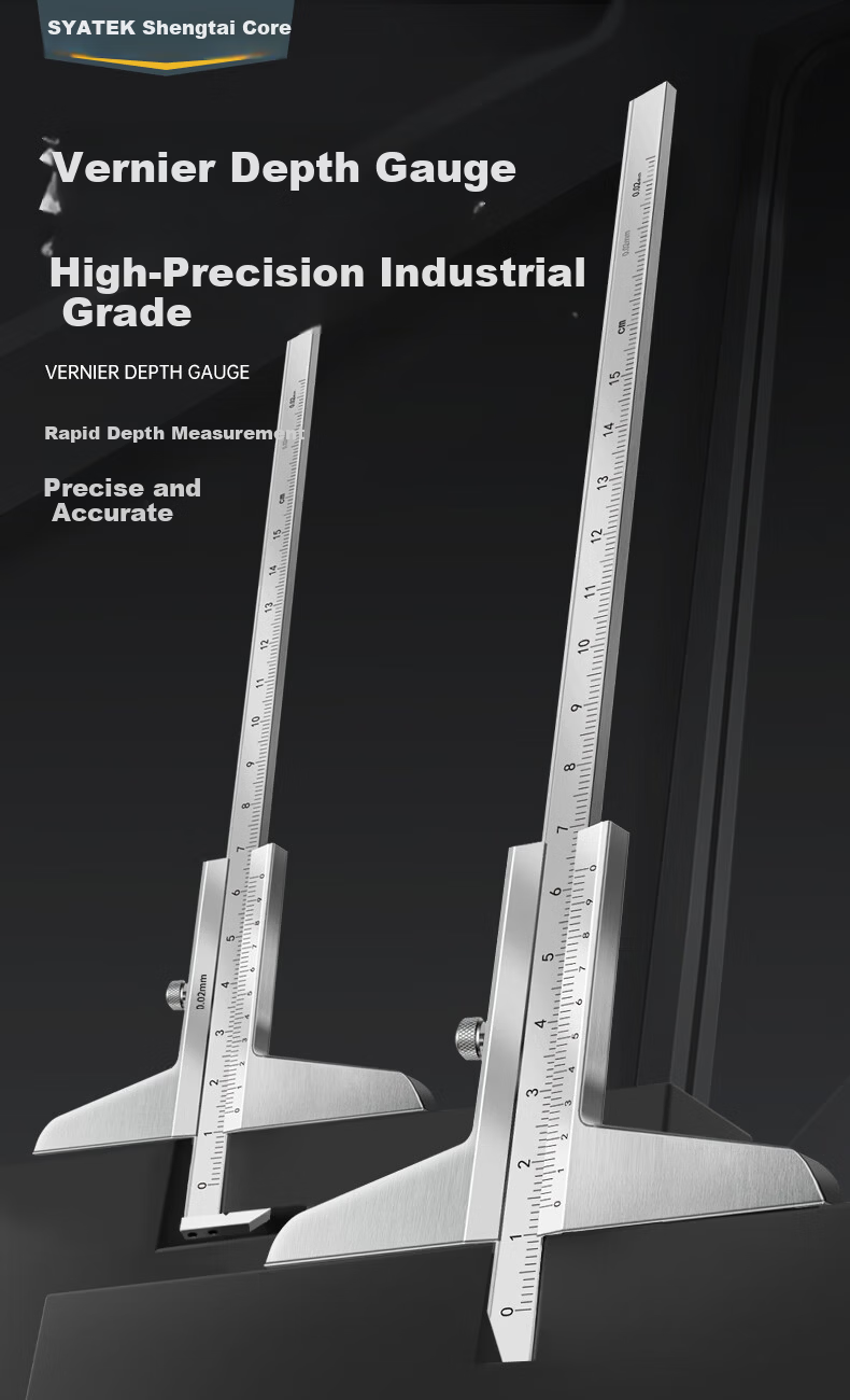 SYNTEK Integrated Depth Gauge High-Precision Industrial Vernier Height and Depth Caliper 150mm 1