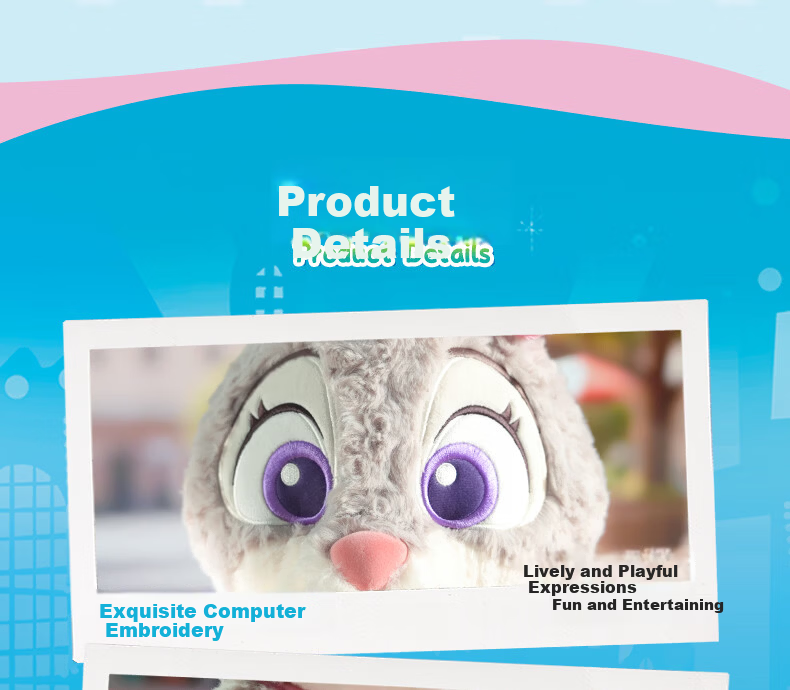 Disney Zootopia Judy Plush Toy Best Cute Gift Box Cuddle Doll for Girls Birthday Present 10