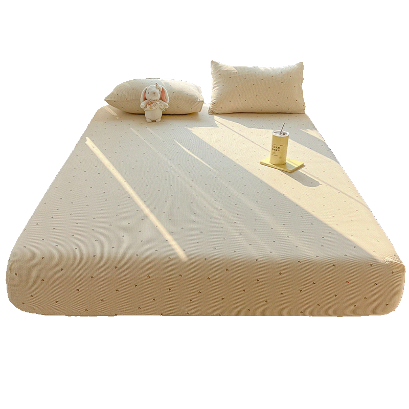 Hongdou Class A Double-Layer Gauze Fitted Sheet Three-Piece Set Home Single Bed Cover Full Wrap Bed Protector 1.5*2m Qingxin