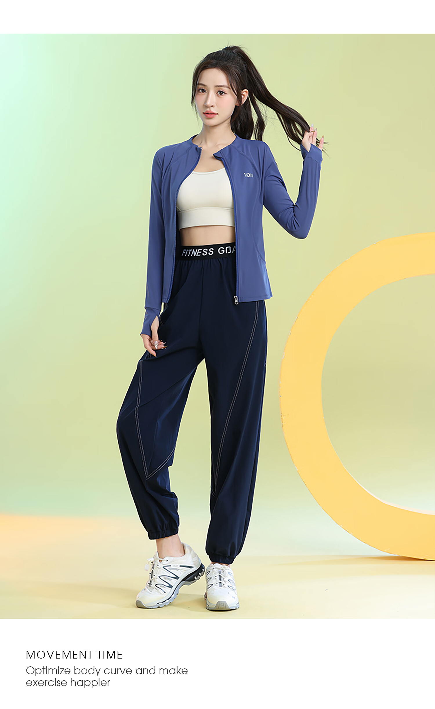 Baisirong 140 Jin Plus Size Women's Quick-Dry Fitness Running Pants Lightweight Yoga Training Straight-Leg Jogger Wide-Leg Trousers 5