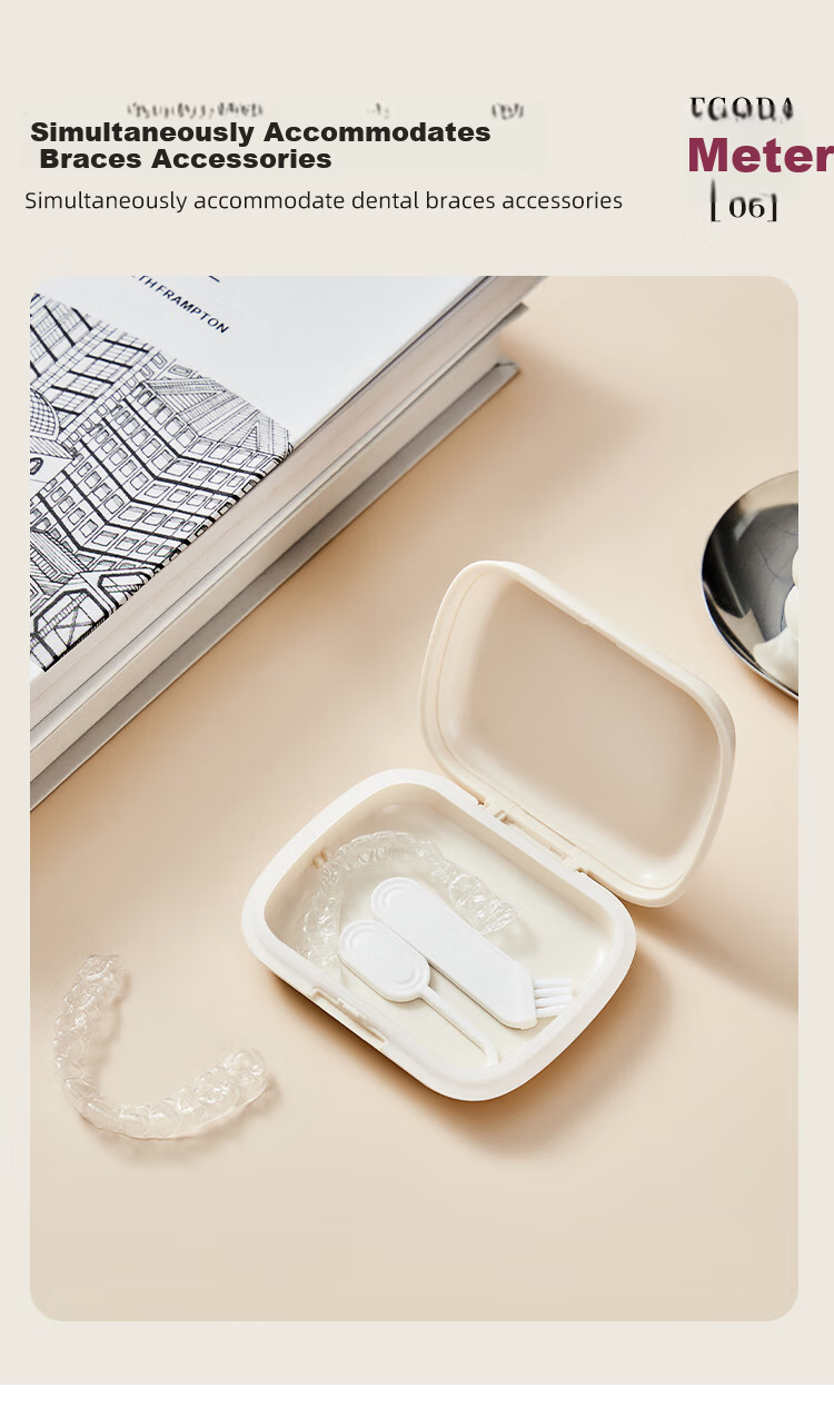 Imakara Japanese Invisible Aligner Case, Portable Orthodontic Retainer And Denture Storage Box, Soaking And Cleaning Container 10