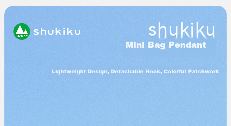 SHUKIKU Classic Series Dopamine Color-Block Small Earphone Pouch Coin Purse Pendant, Khaki Blue, One Size Fits All 2