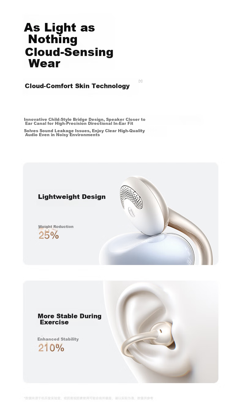 Joyroom OE3 Bluetooth Earphones L-Shaped Flat Head Clip-On Open-Ear Bone Conduction Wireless Sports Running Long Battery Life 2026 Latest Model 21
